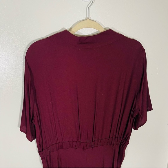 Reformation Danika Midi Dress Prune Red Size 1X - Picture 8 of 9